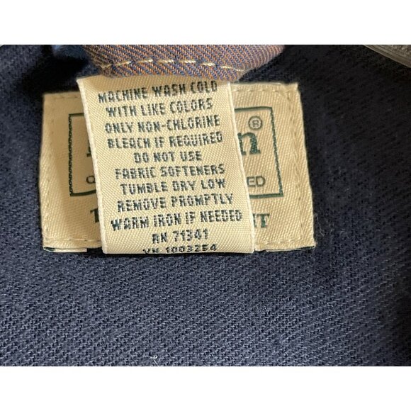 L.L. Bean Flannel Lined Shirt Shacket  Brown Blue Plaid Men's XXL Tall Heavy - Picture 8 of 8